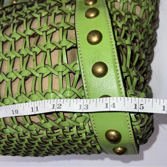 Kathy Van Zeeland Green Large Woven Bag - Picture 13 of 17